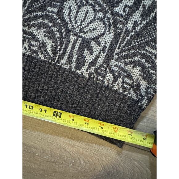 Vintage 80s Grandpacore Knit Sweater Brown Floral Medium London Fog USA Unisex - Picture 7 of 11